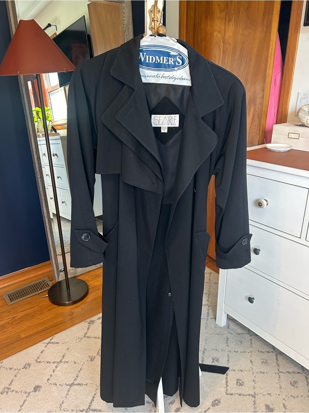 Searle Black Coat with Branded Interior Label